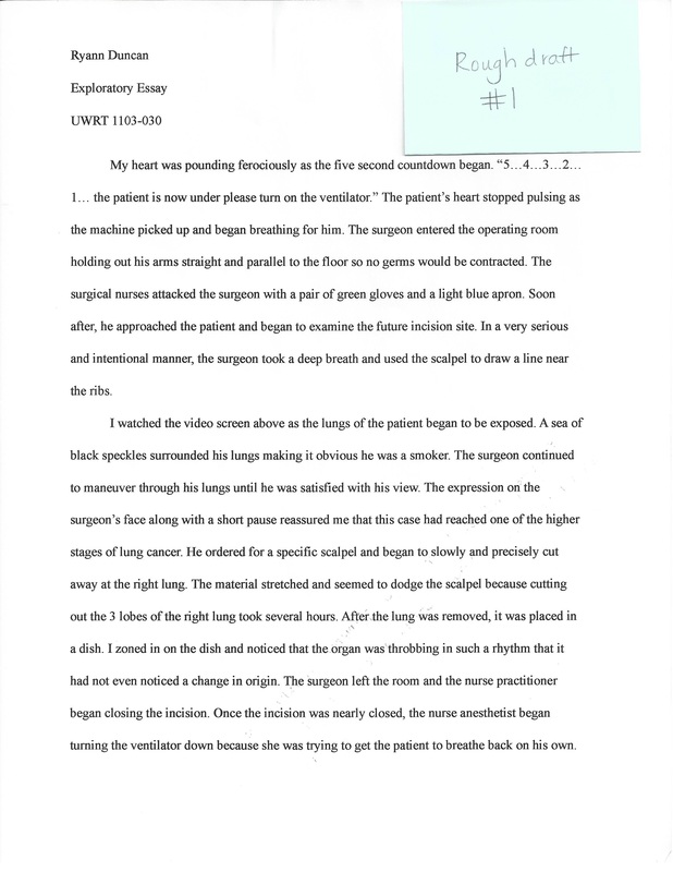 an example of a exploratory essay